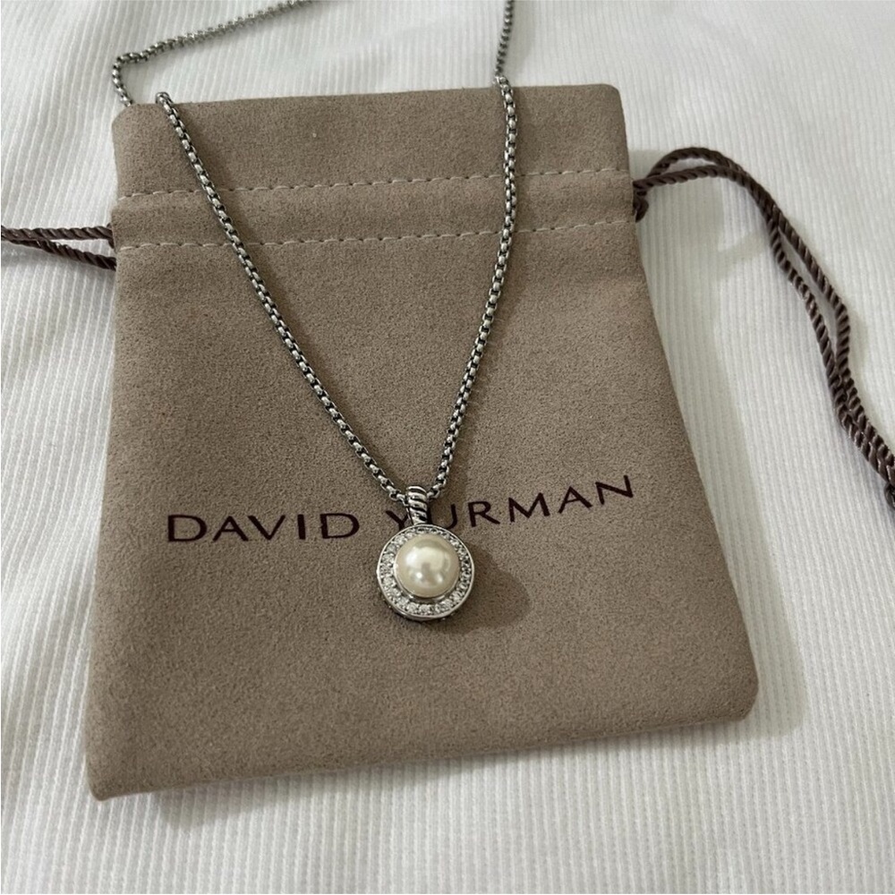 David Yurman Silver Pearl Necklace
